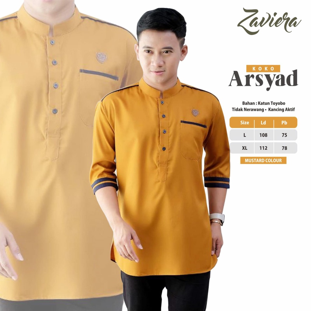 Arsyad Koko Katun Toyobo Baju Muslim Atasan Pria Original By Zavier