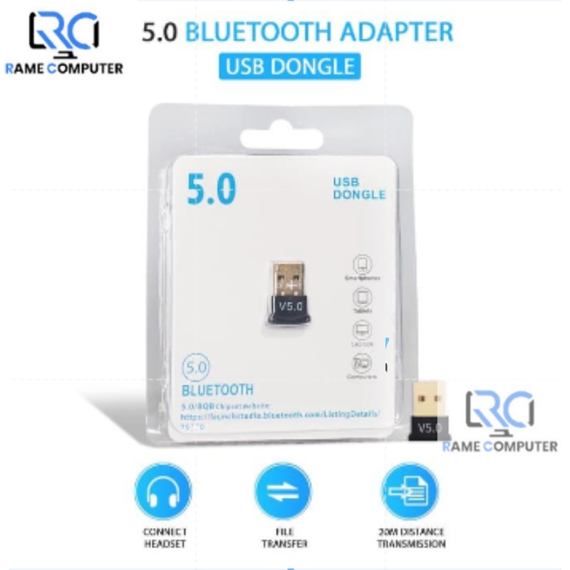 BLUETOOTH MINI DONGLE USB V5.0 TRANSFER FILE LEBIH CEPAT