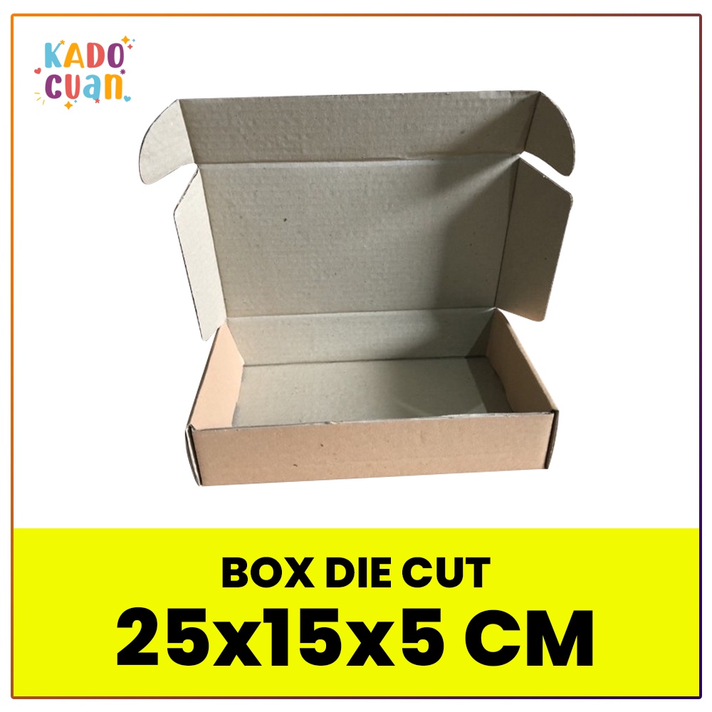 KARDUS 25x15x5 cm / BOX KARTON DIE CUT PACKAGING / KOTAK KADO BOX HAMPERS BAJU AKSESORIS