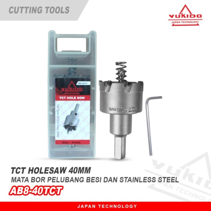 Holesaw Besi Hss 40Mm Tct Hole Saw Mata Bor Pelubang Besi 40 Mm