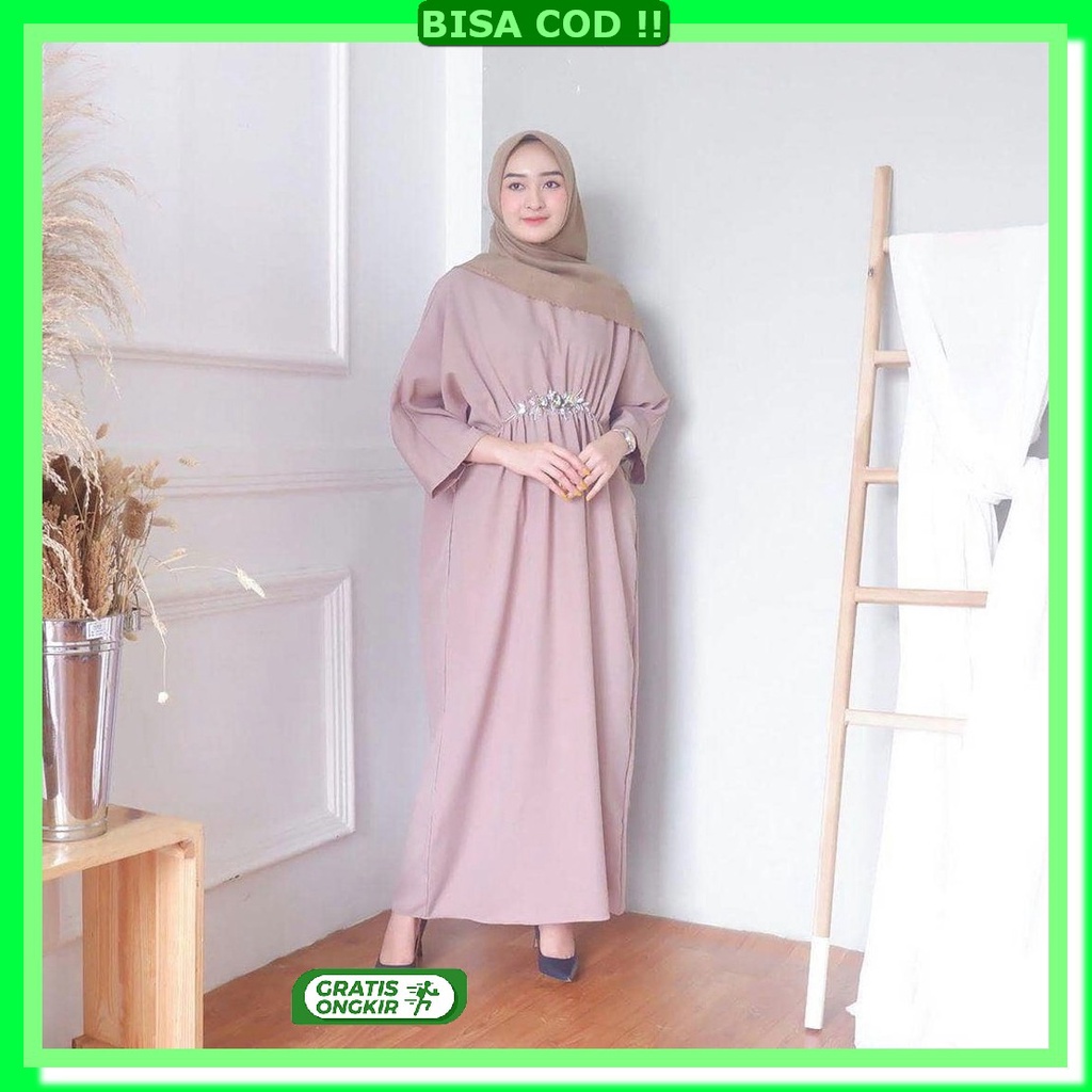 Kaftan Lebaran 2023 Mewah Murah Muslim Long Dress Wanita Gamis Baju Pe Demen Outfit - Maria Kaftan