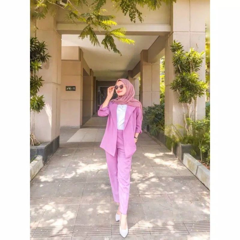 Oneset blazer // two piece set blazer // baju setelan kantor wanita