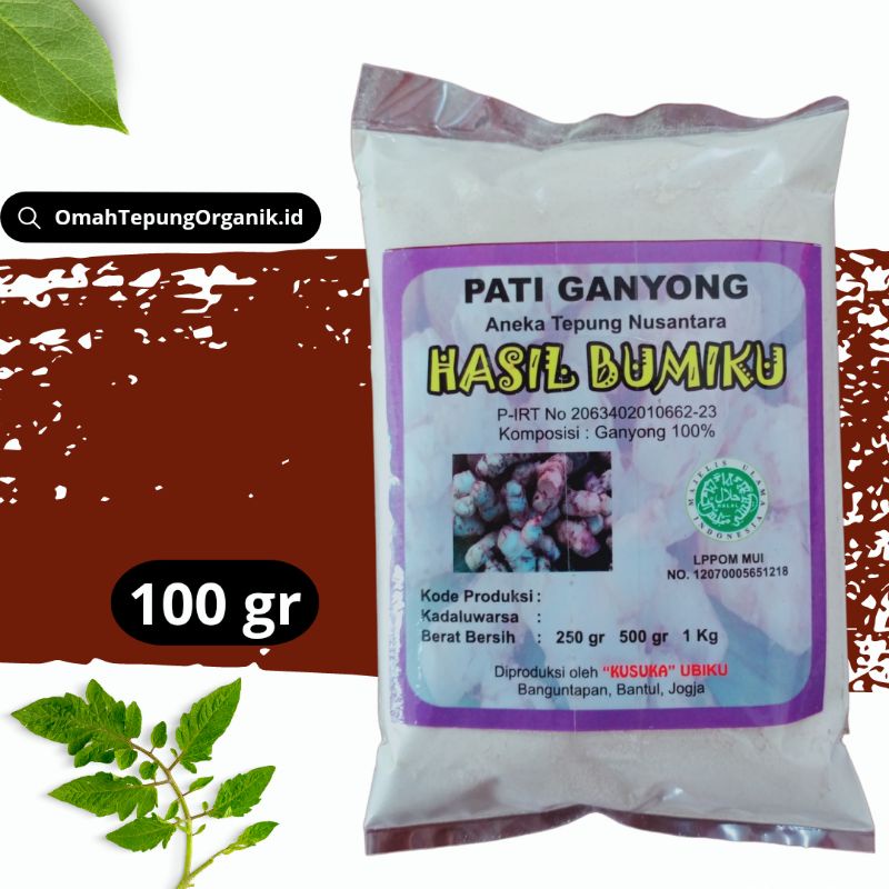 

Tepung PATI Ganyong Organik kemasan 100 gram/Bubuk PATI Ganyong Organik 100 gram/Pati Ganyong organik kemasan 100 gram/Serbuk PATI Ganyong Organik 100 gram