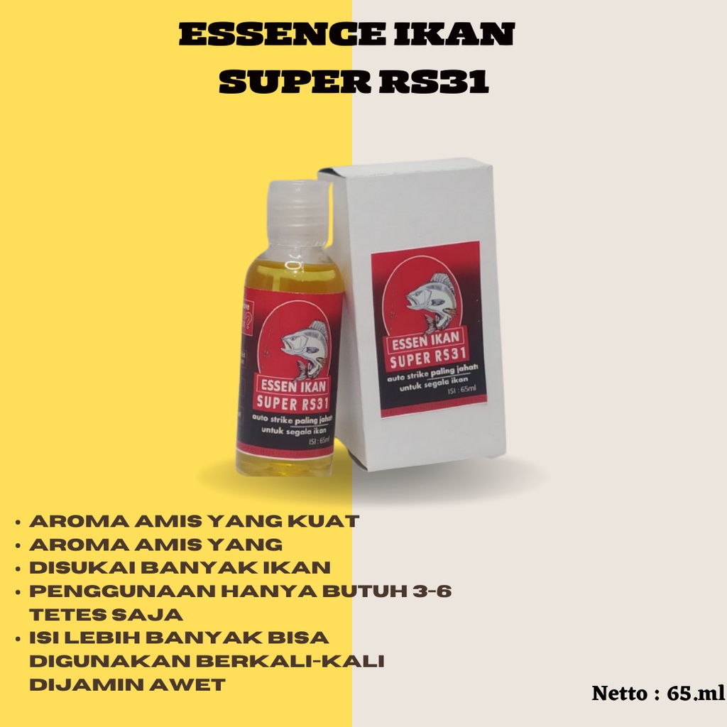 New Essen SUPER RS31 Esen semua jenis ikan mas lele bawal patin mujaer nila tomro SUPER RS31 65 ML