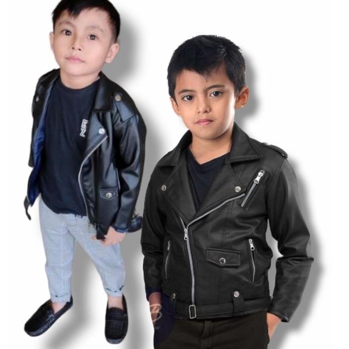 NEW ARRIVAL C86 JAKET KULIT ROCK N ROLL ANAK ANAK / JAKET KULIT DOUBLE KERAH / JAKET KULIT CHANGCUTE