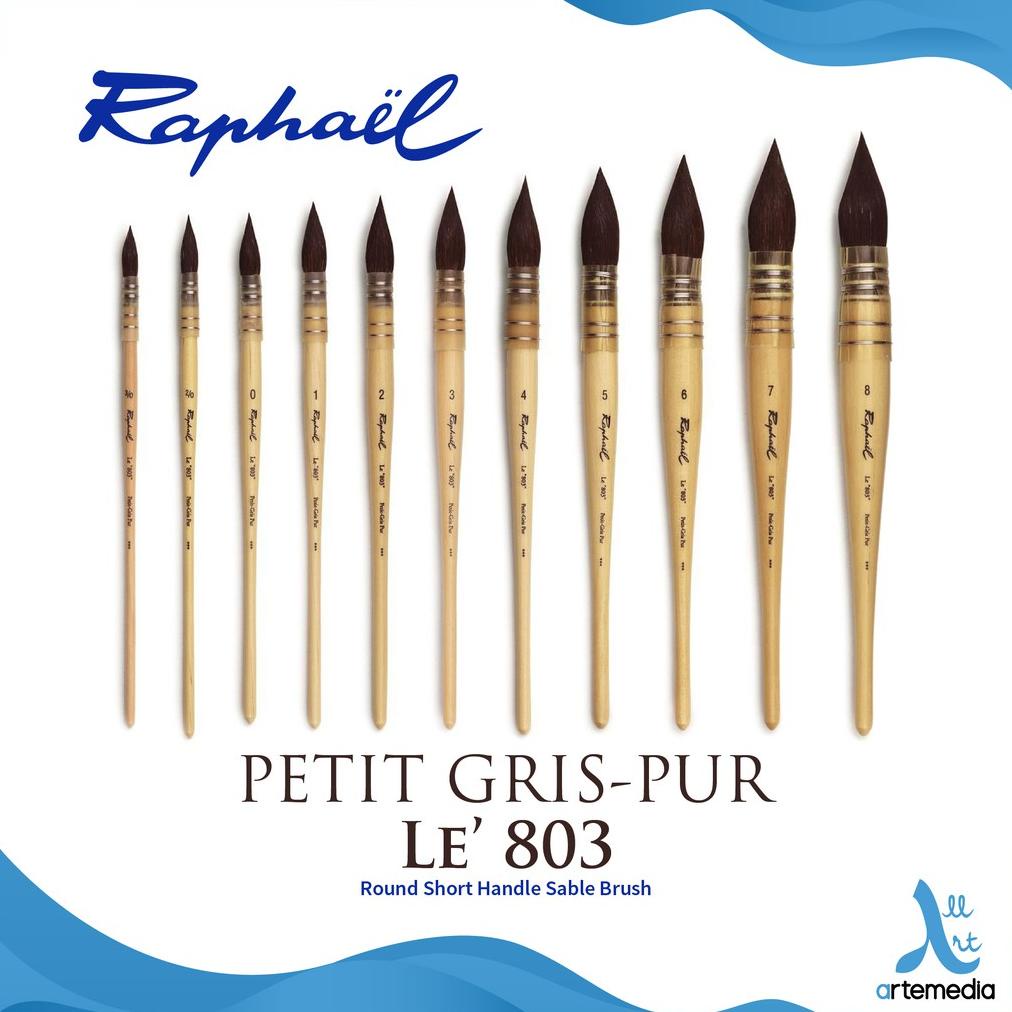 

Kuas Lukis Raphael 803 Wash Petit Gris Extra Pur Squirrel Brush Short Handle