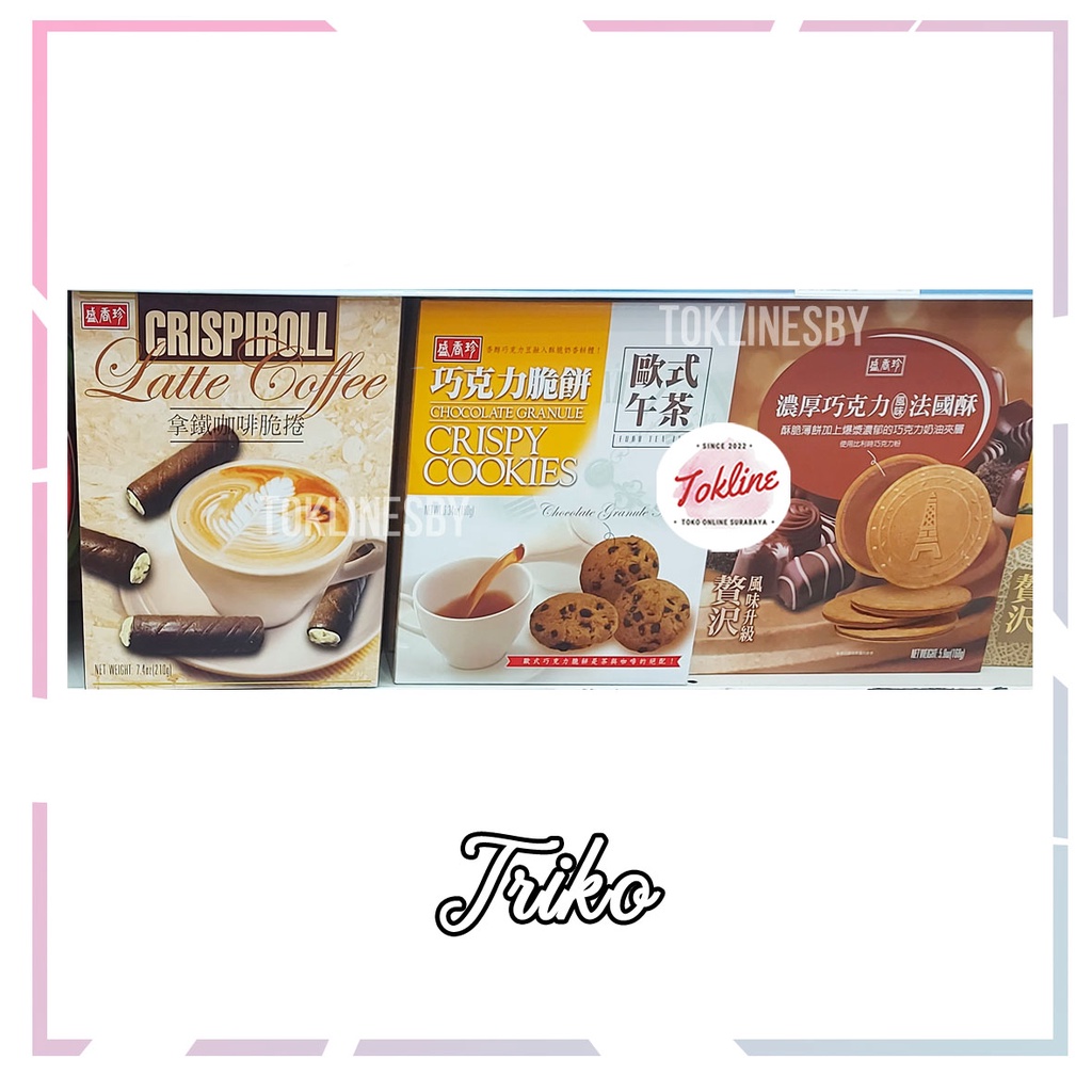 

TRIKO Latte Coffee Crispy Roll Choco Granule Cookies French Creamy 168gr