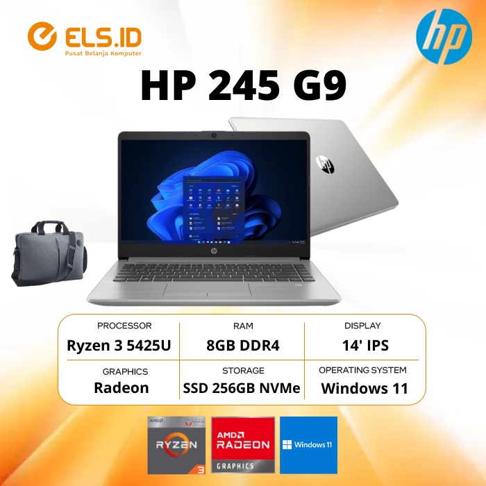 HP 245 G9 Ryzen 3 5425U 8GB SSD 256GB 14' IPS W11