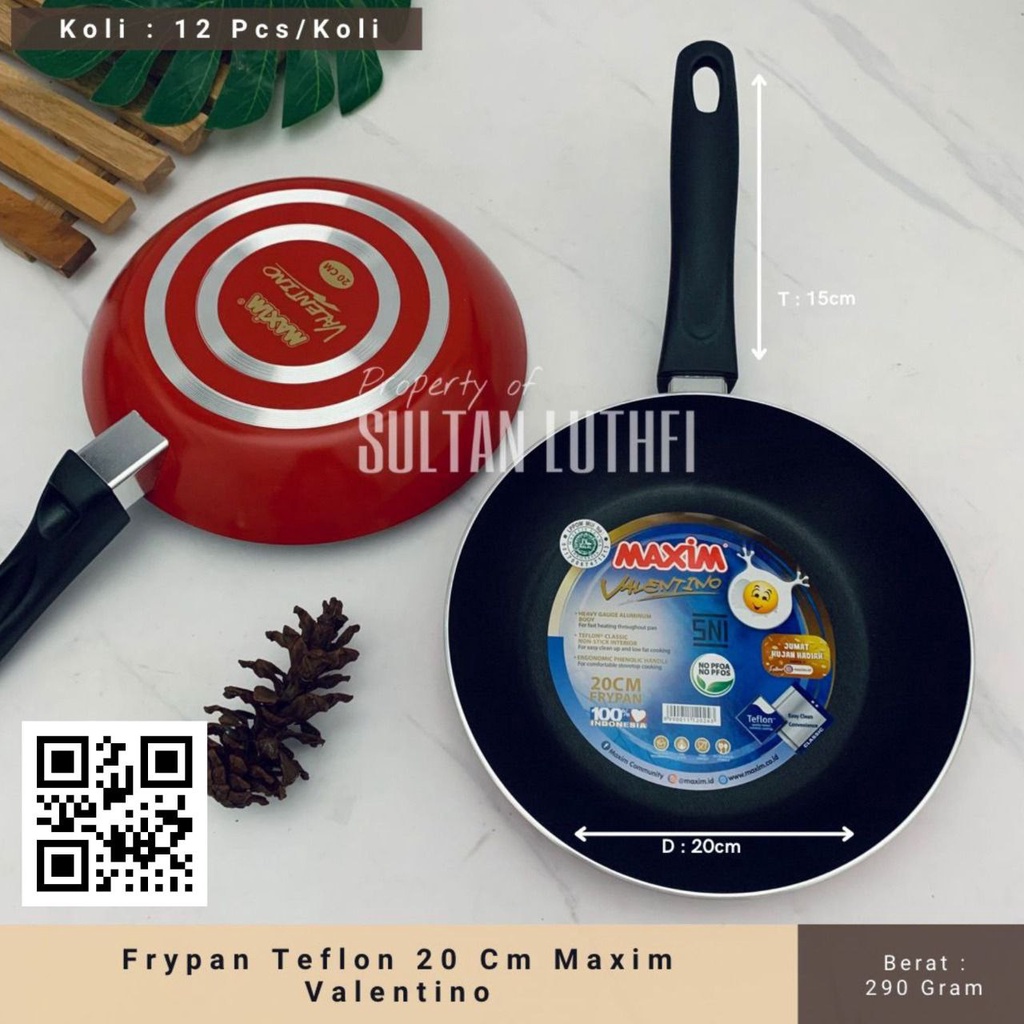 Frypan teflon Maxim Valentino 20 cm anti lengket