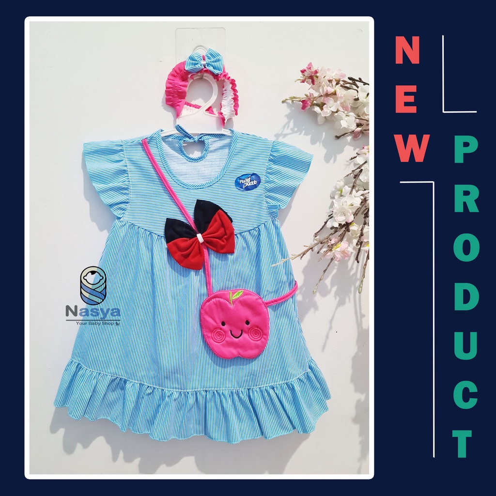 [P-003A] Dress Bayi (6-18 bulan)  / Baju baby Perempuan karakter (Gratis Bandana)