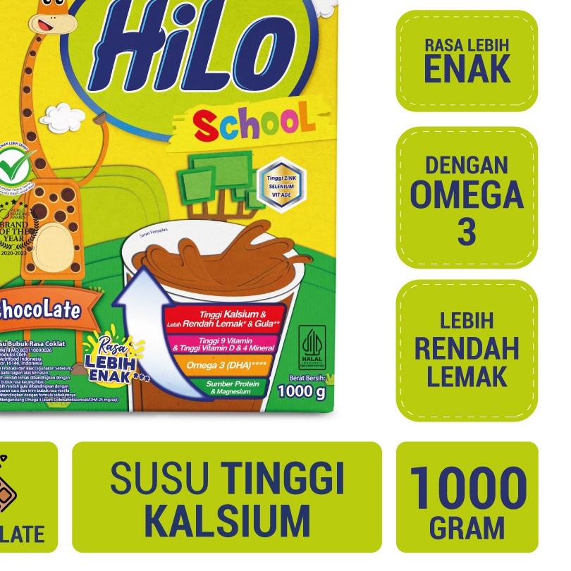 

™ HiLo School Chocolate 1000 gram - Susu Tinggi Kalsium ♚
