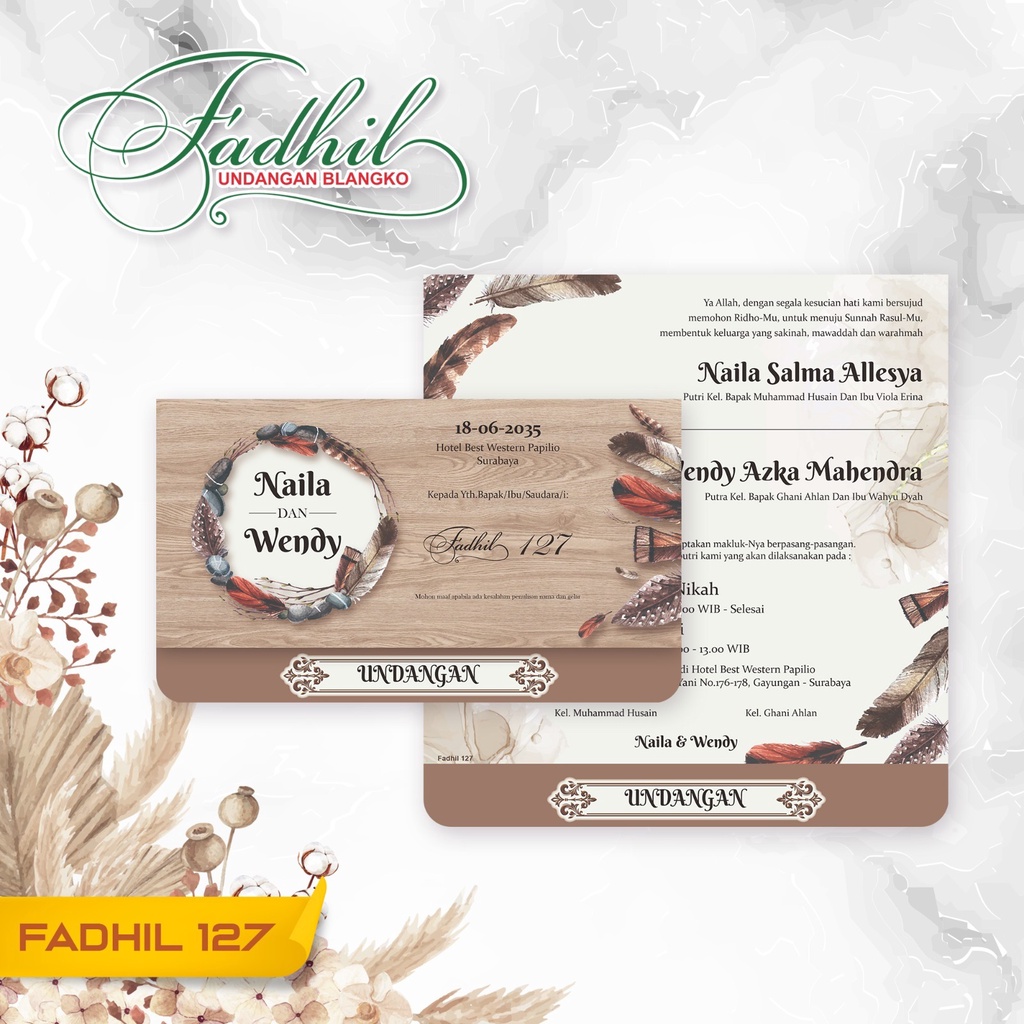 FADHIL 127 Blanko Undangan | Free File Setting