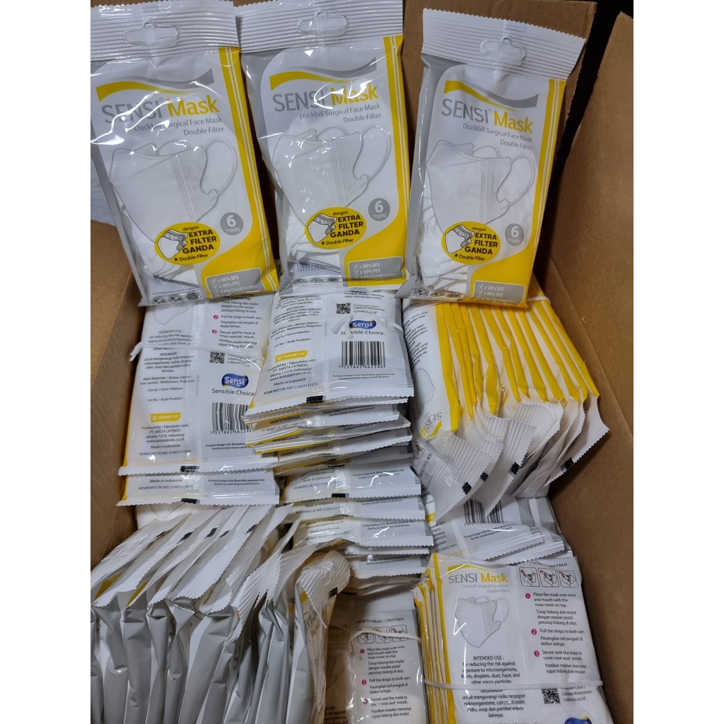 Masker Sensi Duckbill Pack isi 6 pcs