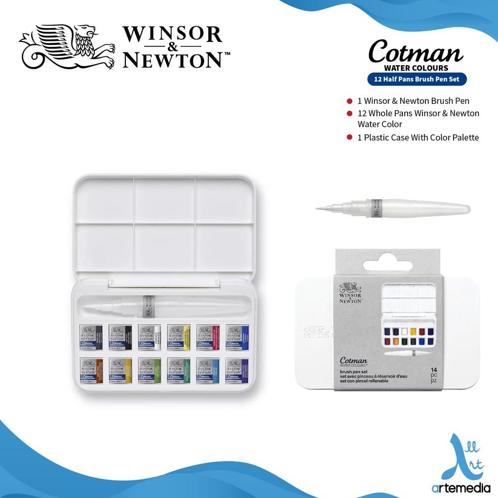 

Cat Air Winsor & Newton Cotman 12 Half Pan Brush Pen Set Watercolor