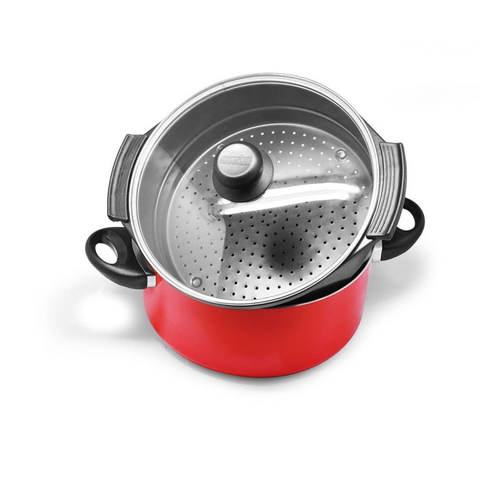 Maxim Valentino Panci Teflon Anti Lengket 24cm + Steamer ORIGINAL