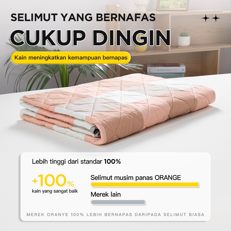 Bedcover Kombinasi Adem Bahan Halus Single 3 Ukuran XH