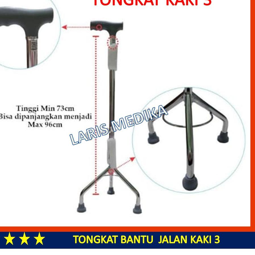✳ Tongkat Jalan Kaki 3 / Tongkat Orang Tua / Tongkat Jalan/Tongkat Sella ♧