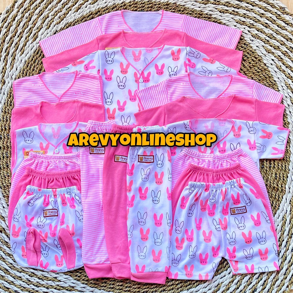 Paket Baju Bayi Newborn Arevy &amp; Kenzie Babywear 0-3 Bln Pink Series Perlengkapan Bayi Baru Lahir &amp; Kado Baby Giftset Paket Lahiran Setelan Piyama Bedong STK Jumper Popok Gurita Topi