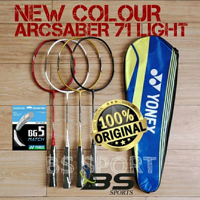 RAKET BADMINTON RAKET YONEX ARCSABER 71 LIGHT ORIGINAL!!