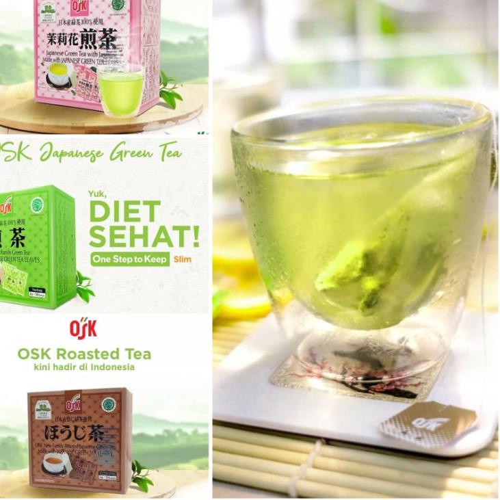 

❆ OSK Teh Hijau Jepang Gren Tea Sachet 50 Pcs Halal │ Greentea Import ♜