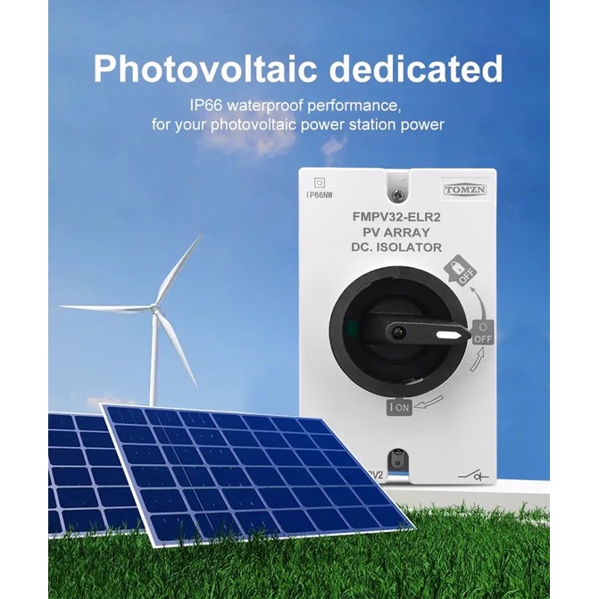 Switch Solar Rotary Isolator 4P PV DC 1200V 32A IP66 Waterproof