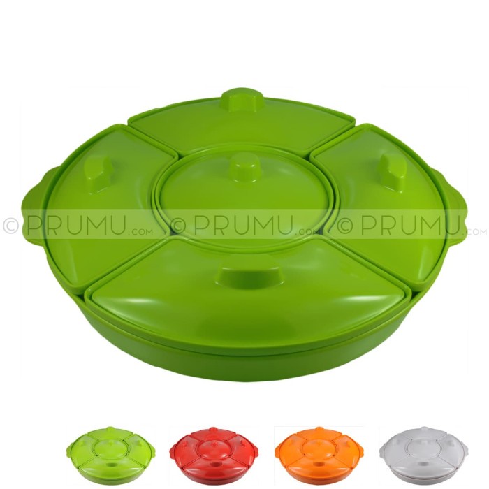 Terlaris Prasmanan Set - Tempat Makanan Set - Hadiah - Party Set Melamin M 8000 - Hijau Tua