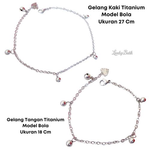 Gelang Tangan Kaki Wanita Titanium Anti Karat dan Luntur Kekinian Import Model Terbaru Res4 - Lovelybutik