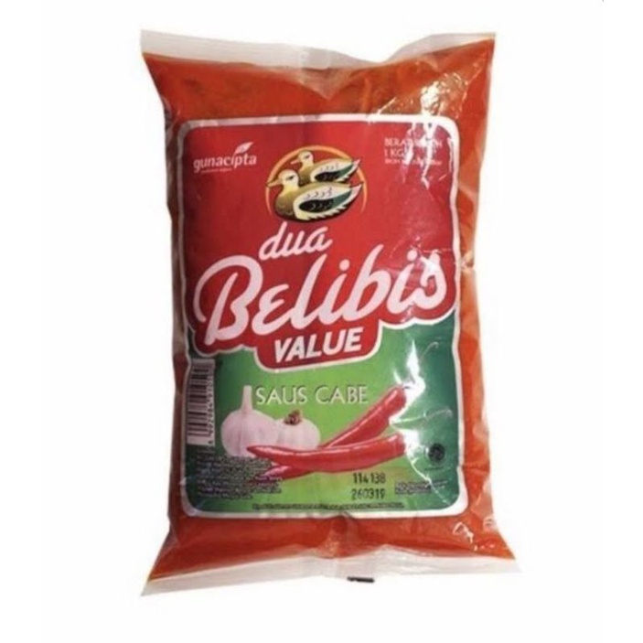 

Saus sambal BELIBIS Value/ Bantal 1 Kg DUA BELIBIS