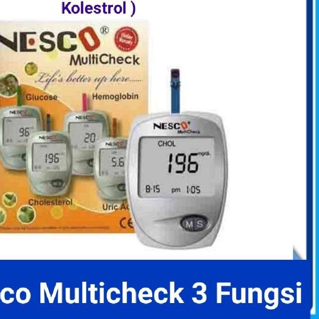 ➲ Nesco MultiCheck 3 in 1 - Alat cek gula darah 3 in 1- GCU Nesco 3in1 - Nesco 3in1 / Alat Cek darah 3 Fungsi Nesco ✦
