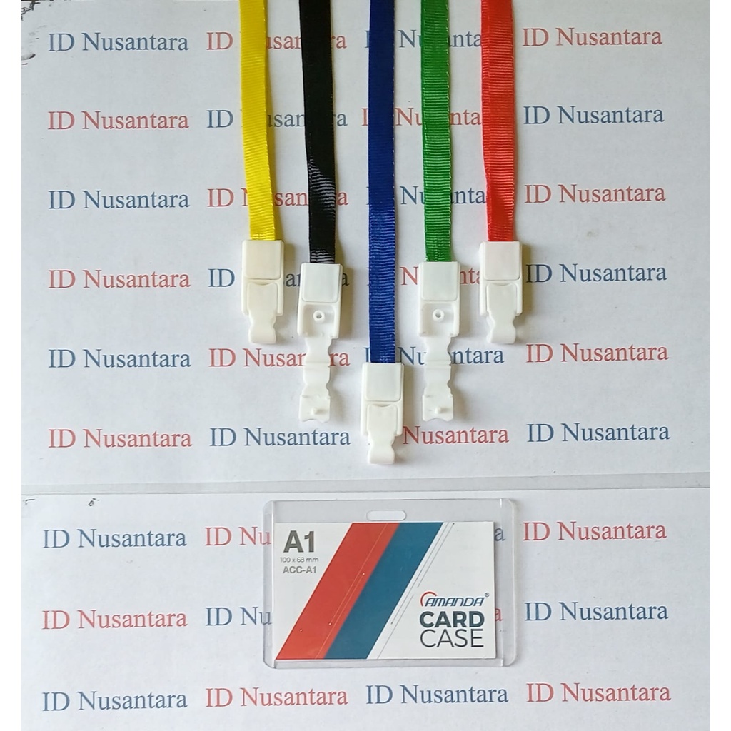 

Paket Tali ID Card Pengait Plastik dengan Card Case A1