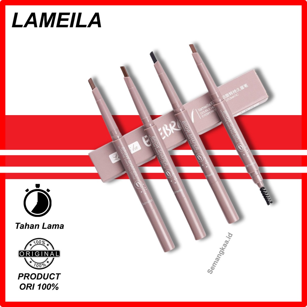 Lameila Eyebrow 2 In 1 Kepala Ganda Pensil Alis 7 Warna  LA025