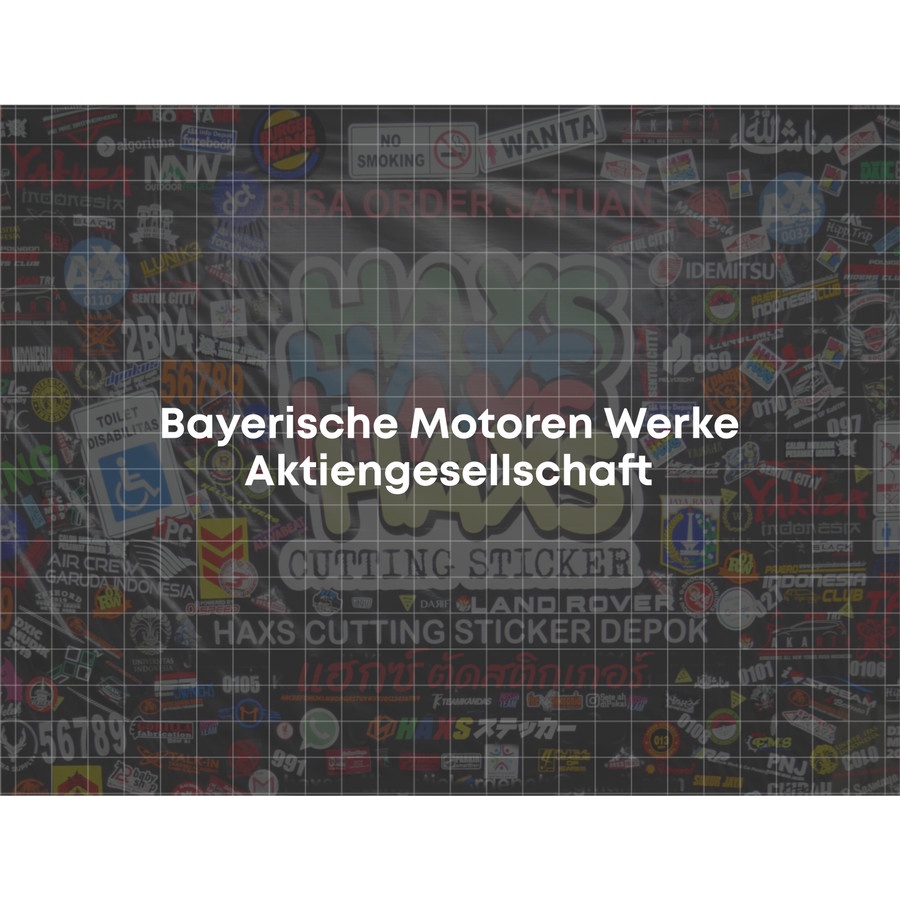 Cutting Sticker BMW Bayerische Motoren Ukuran 16 Cm Untuk Mobil