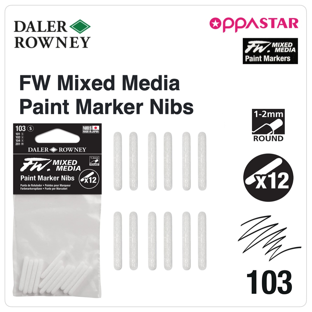 

Nibs - FW Pen Marker Mixed Media 103 S 1-2 mm 160323103