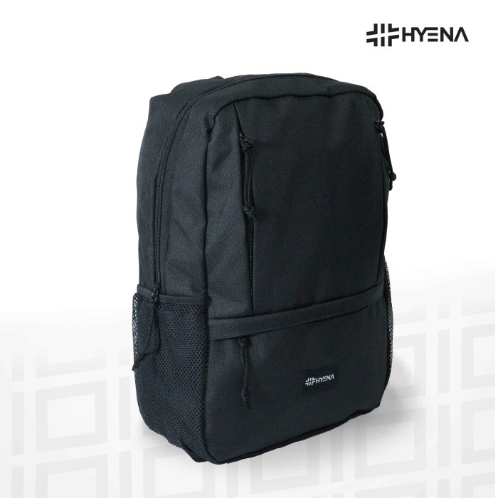 tas ransel  Backpack NOCTURN HYENA Tas Pria dan Wanita Ransel Sekolah Kuliah-LP65 - Black(A6O4) Terl