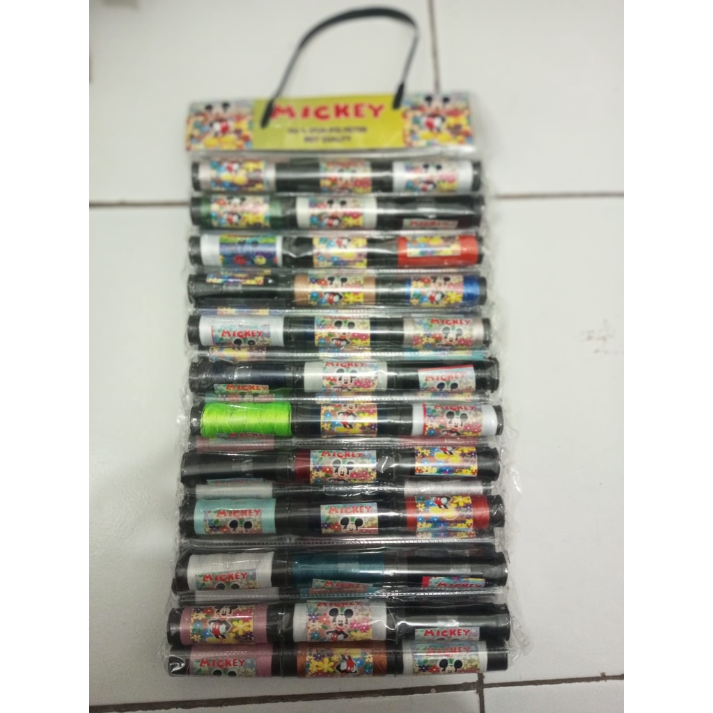 Benang Jait Mickey Satu Renceng isi 72pcs