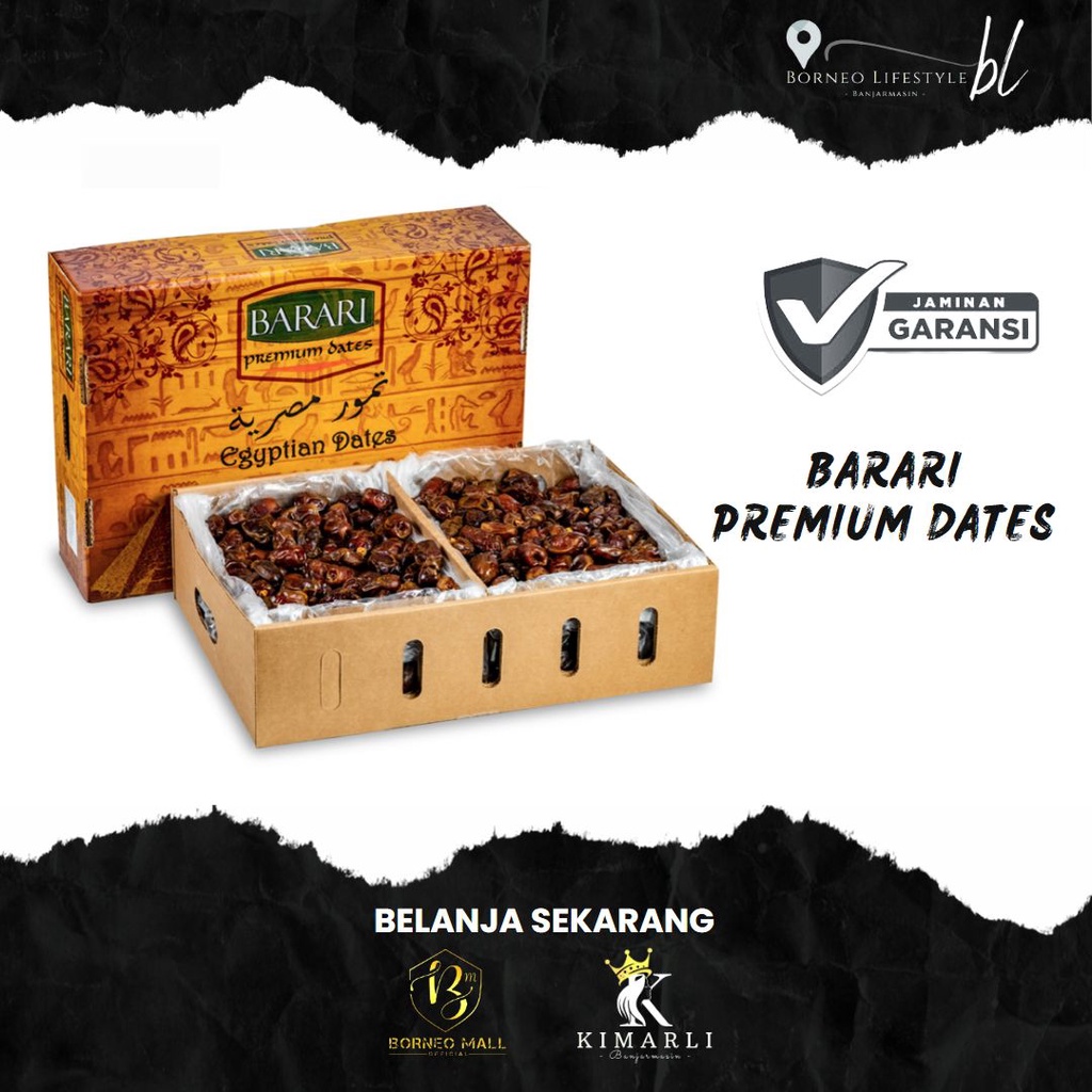

BM249 // Kurma Mesir / Kurma Barari Premium Dates 1000gram By. Borneo Mall