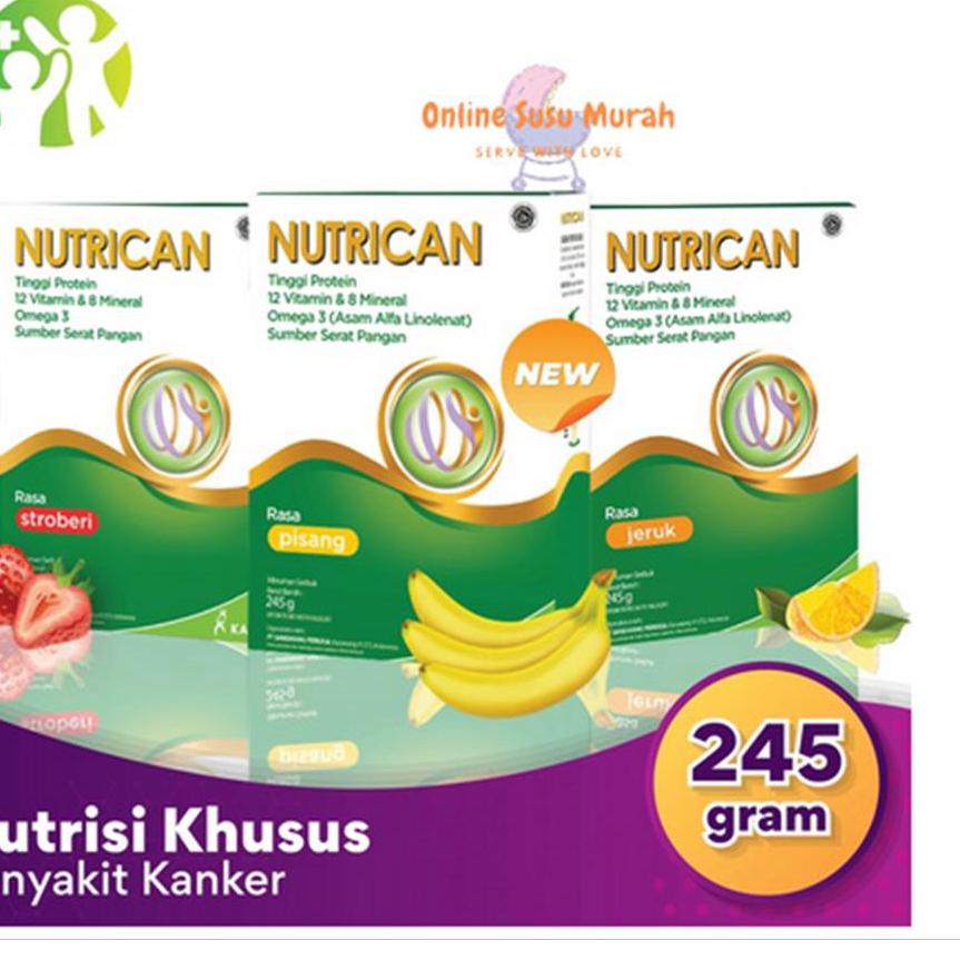 

➩ NUTRICAN SUSU TINGGI PROTEIN KHUSUS PASIEN KANKER 245 GRAM ☎