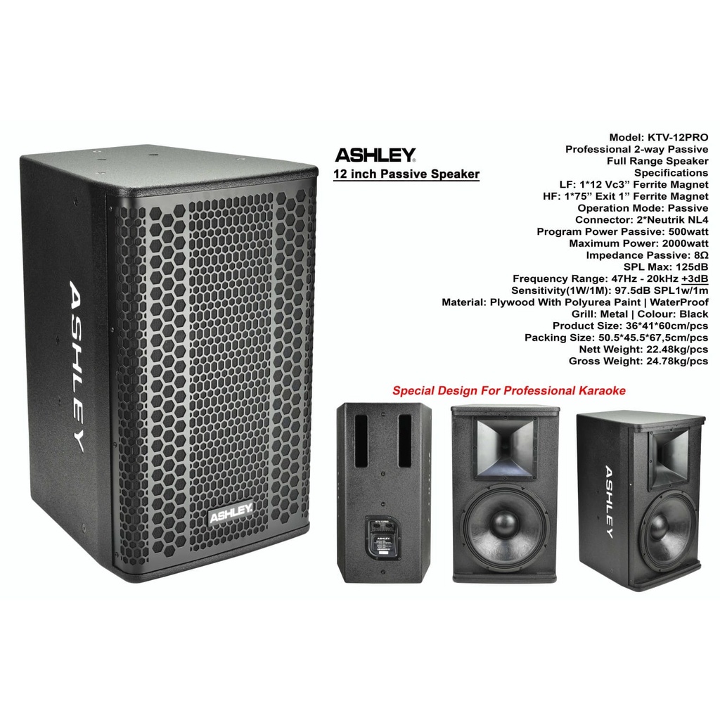 Speaker Pasif "ASHLEY" KTV12PRO, 12Inch