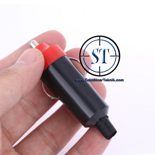 Soket Jantan Car Lighter MALE Kepala Merah Steker Mobil L-78 Plug Connector Replacement Dc 12V-24V