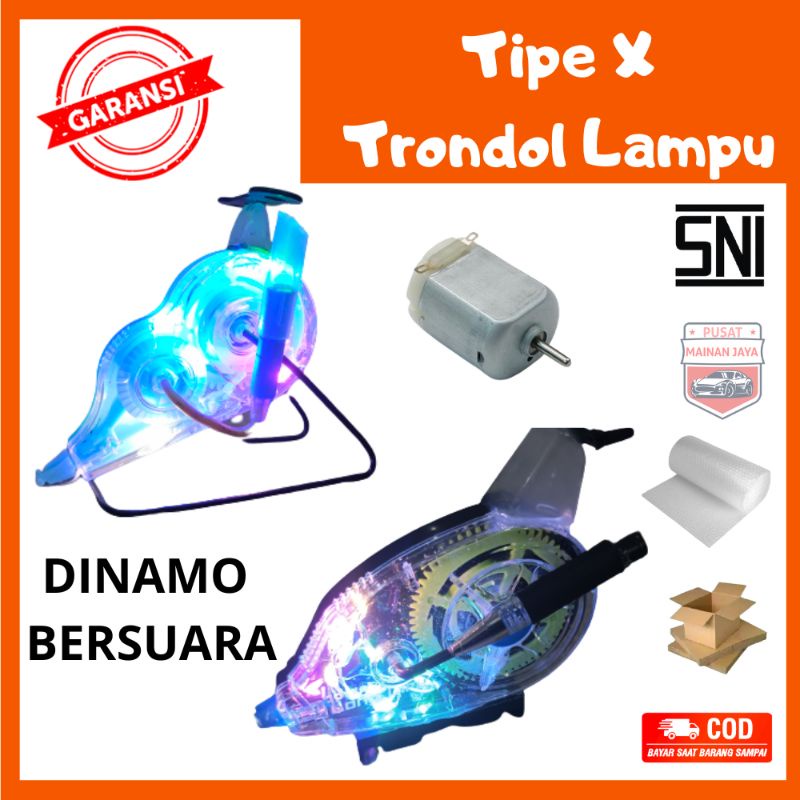 Tipe x trondol modif dinamo lampu kenalpot Tipe ex kertas roll modif lampu
