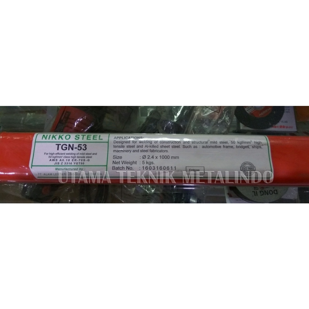 Kawat Las NIKKO STEEL TGN-53 - AWS ER70S-G