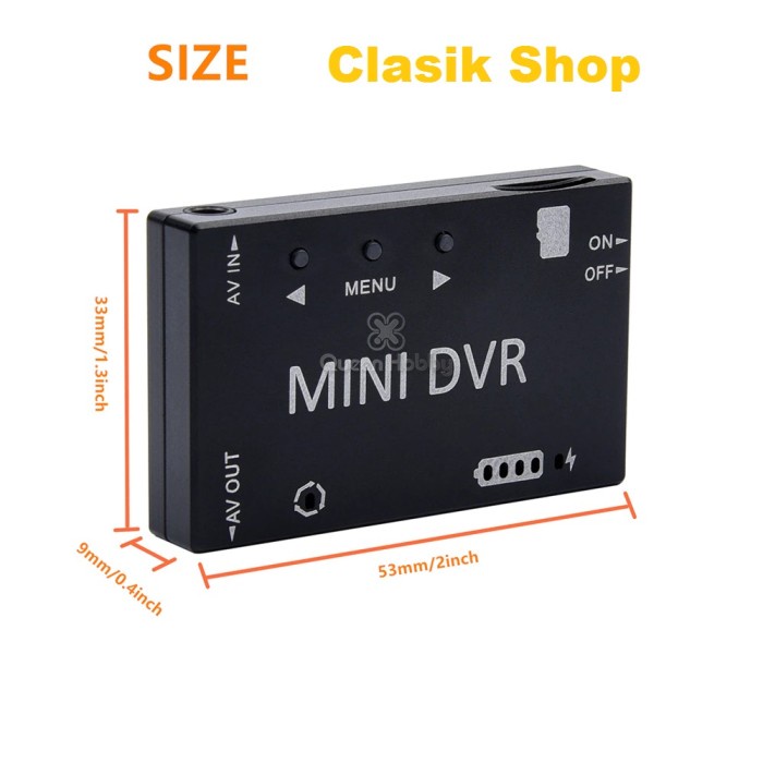 FPV Mini DVR Video Perekam untuk FPV VR Goggle