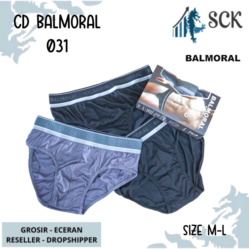 [ISI 3] CD Pria BALMORAL 031 Karet Boxer / Pakaian Dalam Cowok / Olahraga - sckmenwear GROSIR