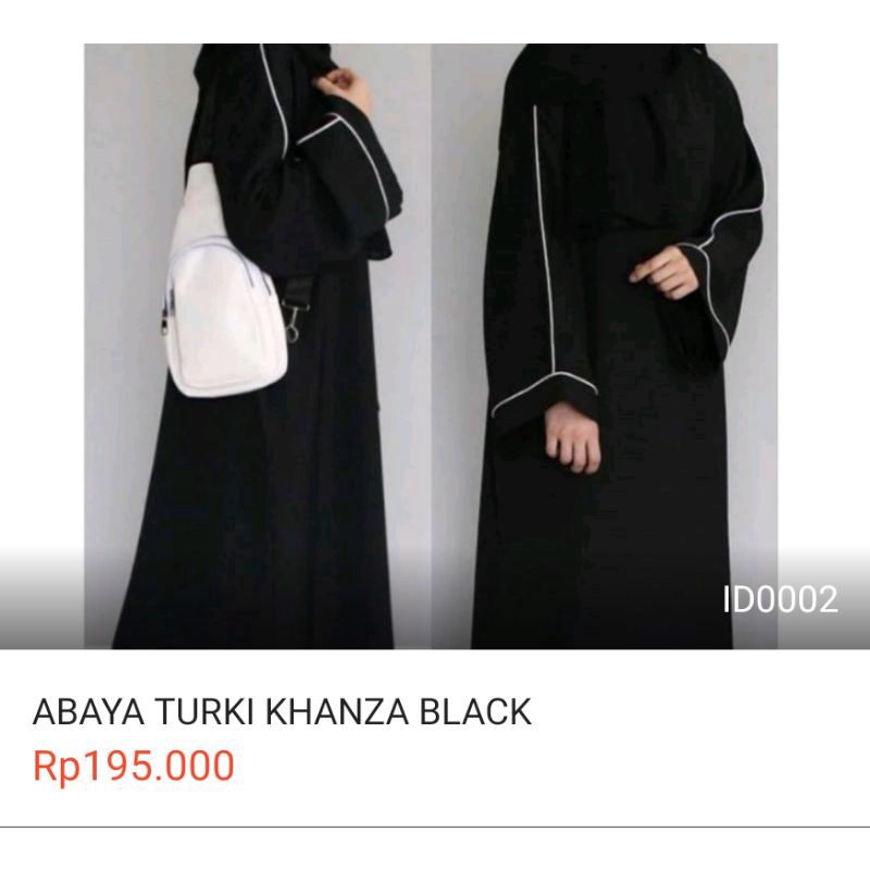 ABAYA TURKI KHANZA BLACK