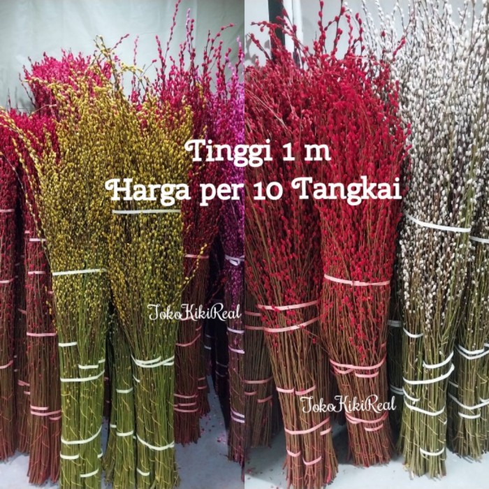 Vas Pussy Willow Bunga Imlek Pohon Imlek Hiasan Imlek