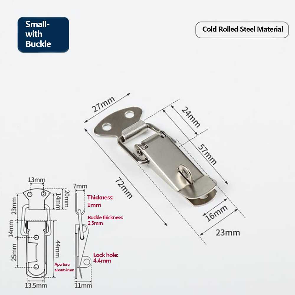 Kunci Peti Pengait Spring Loaded Buckle Lock Stainless Steel Pengunci Kotak Penyimpanan Lemari Brankas Berkualitas