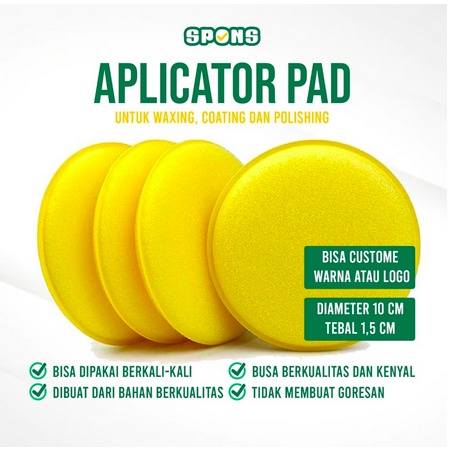 Spons poles aplikator pad “BISA CUSTOM LOGO” tebal 15mm