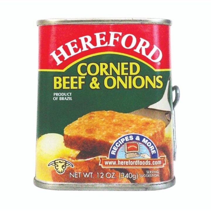 

HEREFORD 25% LESS SODIUM/CORNED BEEF/CORNED BEEF AND ONIONS 340g