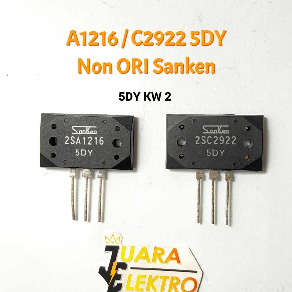 Transistor A1216/C2922 5DY NON ORI Sanken KW 2 (1 SET)