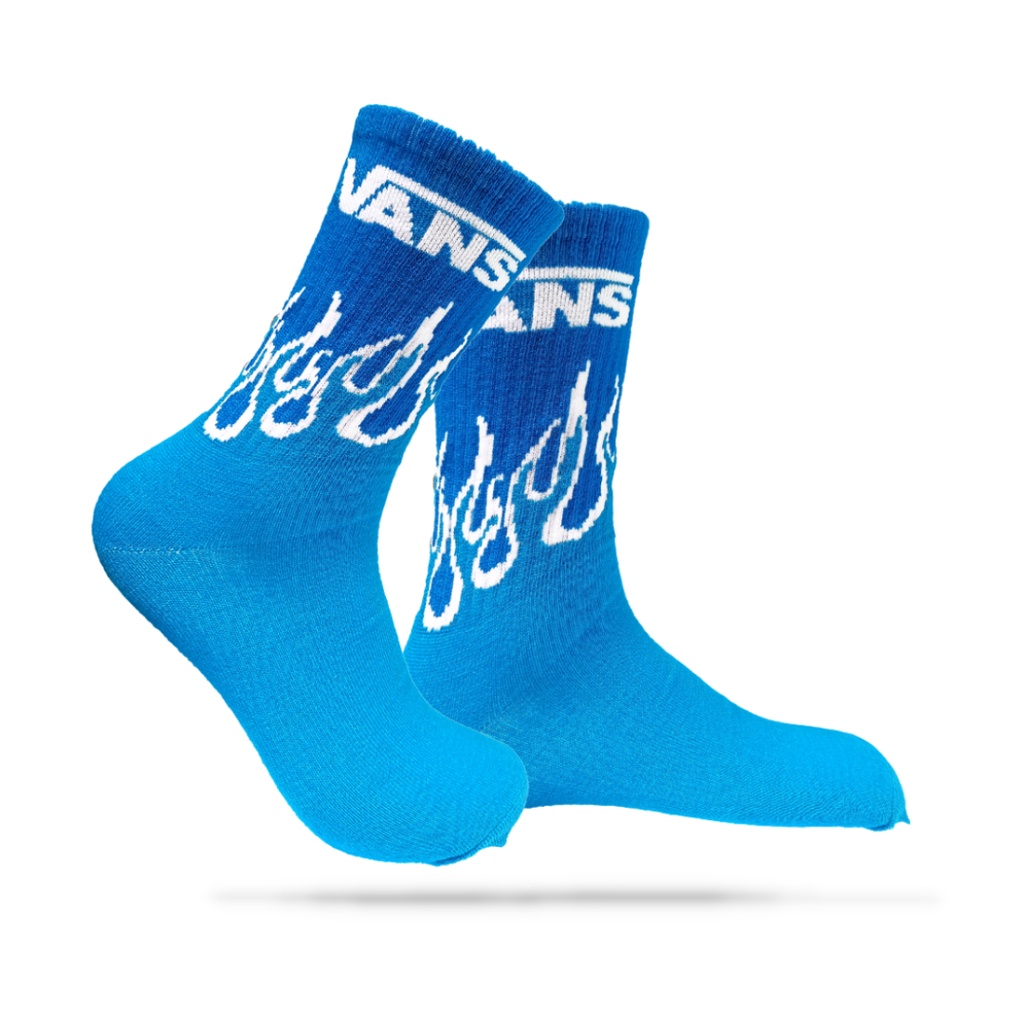 Kaos Kaki Oldschool Skate Motif V*ns Api Biru - The Hawking